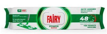 Серветки вологі для прибирання підлоги Fairy Power З ароматом білого мила, 50 шт 002333 фото