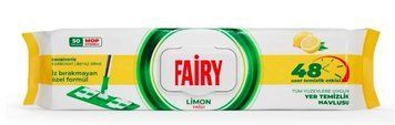 Серветки вологі для прибирання підлоги Fairy Power з ароматом лимону, 50 шт 002334 фото