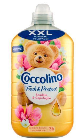 Кондиціонер для прання концентрат COCCOLINO Ammorbidente Concentrato Fresh & Protect Sandalo & Caprifoglio 76 прань, 1750 мл 002345 фото