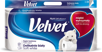 Туалетний папір Velvet 8шт 150 відривів 000616 фото