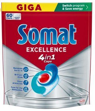 Таблетки для посудомийної машини Somat Exellence 60 шт  002900 фото
