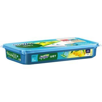 Змінні вологі серветки для швабри Swiffer wet, 10 шт з ароматом лимона 000028 фото