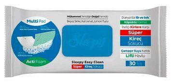 Вологі серветки Sleepy Easy Clean для прибирання ванної кімнати 30 шт  002362 фото