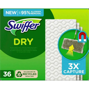 Змінні сухі серветки для швабри Swiffer Dry 36 шт 000029 фото