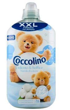 Кондиціонер для білизни Coccolino концентрований Delicato & Soffice (котон) 76 прань, 1750 мл 002763 фото