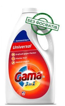 Гель для прання Gama Universal універсальний, 3.735 л (83 прання) 002710 фото