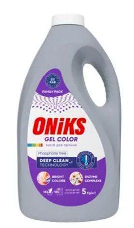 Гель для прання для машинного та ручного прання ONIKS COLOR 5 кг 002765 фото