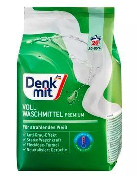 Пральний порошок для прання білих речей DenkMit (20 прань) 1.35 кг 002369 фото